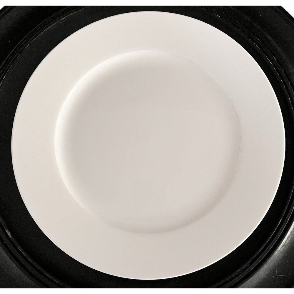 GORHAM Breckenridge Salad Plates 8" White Bone China Set of 4 - Picture 4 of 7